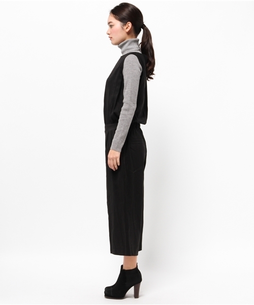 OUTLET（アウトレット）の「【CAPRICIEUX LE'MAGE】テンセルガウチョコンビネゾン（つなぎ/オールインワン・レディース・レンガ/ブラック/カーキ・38/36）」の12枚目の写真