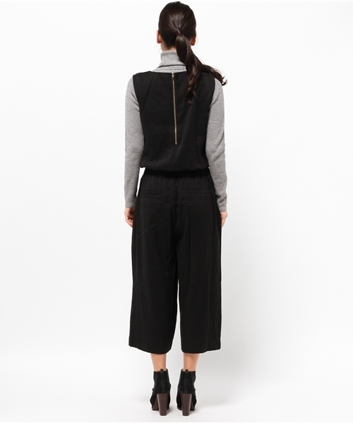 OUTLET（アウトレット）の「【CAPRICIEUX LE'MAGE】テンセルガウチョコンビネゾン（つなぎ/オールインワン・レディース・レンガ/ブラック/カーキ・38/36）」の5枚目の写真