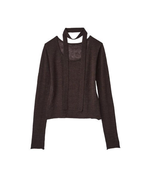 Knuth Marf（クヌースマーフ）の「alpaca sheer knit（ニット/セーター・レディース・アイボリー/ブラウン/ピンク/グレー・FREE）」の3枚目の写真