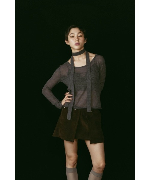 Knuth Marf（クヌースマーフ）の「alpaca sheer knit（ニット/セーター・レディース・アイボリー/ブラウン/ピンク/グレー・FREE）」の5枚目の写真