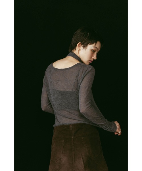 Knuth Marf（クヌースマーフ）の「alpaca sheer knit（ニット/セーター・レディース・アイボリー/ブラウン/ピンク/グレー・FREE）」の6枚目の写真