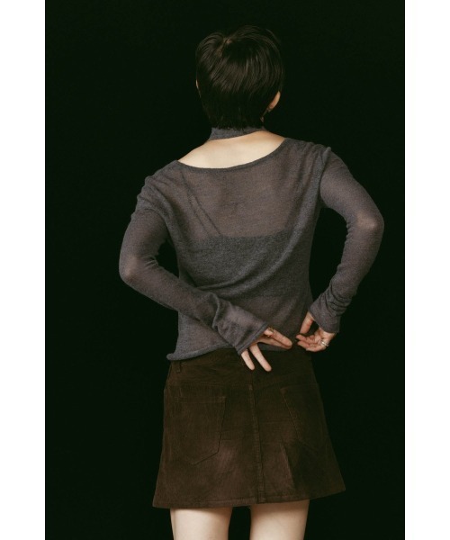 Knuth Marf（クヌースマーフ）の「alpaca sheer knit（ニット/セーター・レディース・アイボリー/ブラウン/ピンク/グレー・FREE）」の7枚目の写真
