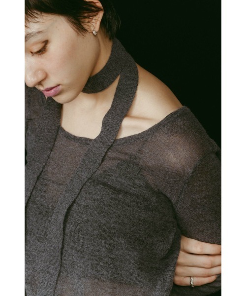 Knuth Marf（クヌースマーフ）の「alpaca sheer knit（ニット/セーター・レディース・アイボリー/ブラウン/ピンク/グレー・FREE）」の8枚目の写真