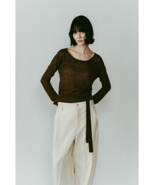 Knuth Marf（クヌースマーフ）の「alpaca sheer knit（ニット/セーター・レディース・アイボリー/ブラウン/ピンク/グレー・FREE）」の12枚目の写真