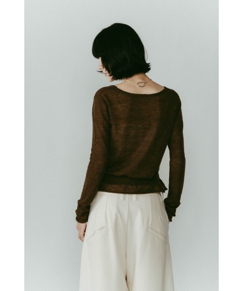Knuth Marf（クヌースマーフ）の「alpaca sheer knit（ニット/セーター・レディース・アイボリー/ブラウン/ピンク/グレー・FREE）」の13枚目の写真