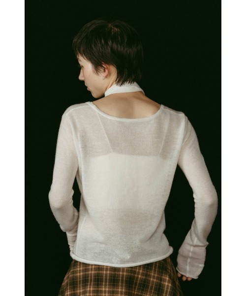 Knuth Marf（クヌースマーフ）の「alpaca sheer knit（ニット/セーター・レディース・アイボリー/ブラウン/ピンク/グレー・FREE）」の19枚目の写真