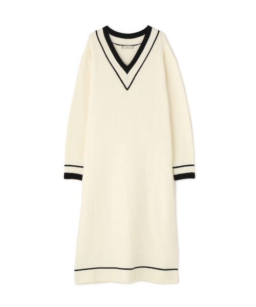 N.(N. Natural Beauty Basic)(エヌエヌナチュラルビューティーベーシック)の「チルデンマキシワンピース(ワンピース・レディース・オフホワイト/チャコールグレー・MEDIUM)」の9枚目の写真