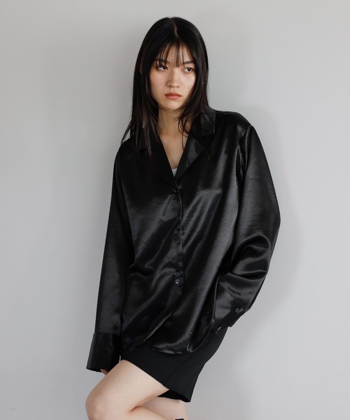 satin tailor shirt / サテンテーラーシャツ