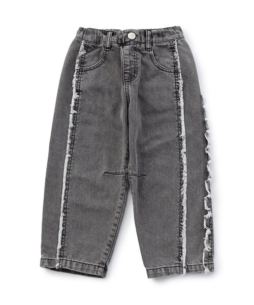 BREEZE（ブリーズ）の「【微起毛】あったかサイドフリンジ ワイドデニムパンツ_ジュニア対応（デニムパンツ・キッズ・ブラック/サックスブルー・90/120/140/100/110/130/80）」の12枚目の写真