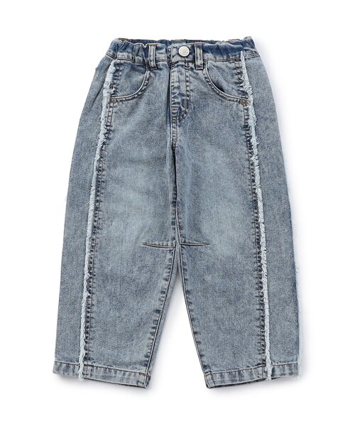 BREEZE（ブリーズ）の「【微起毛】あったかサイドフリンジ ワイドデニムパンツ_ジュニア対応（デニムパンツ・キッズ・ブラック/サックスブルー・90/120/140/100/110/130/80）」の15枚目の写真