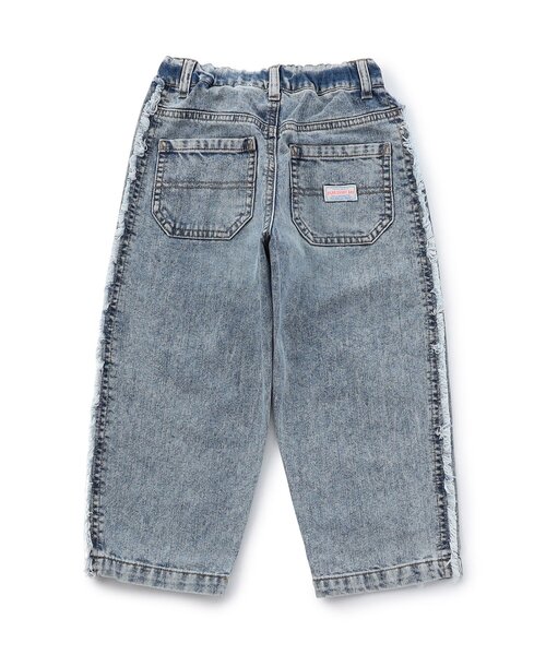 BREEZE（ブリーズ）の「【微起毛】あったかサイドフリンジ ワイドデニムパンツ_ジュニア対応（デニムパンツ・キッズ・ブラック/サックスブルー・90/120/140/100/110/130/80）」の17枚目の写真