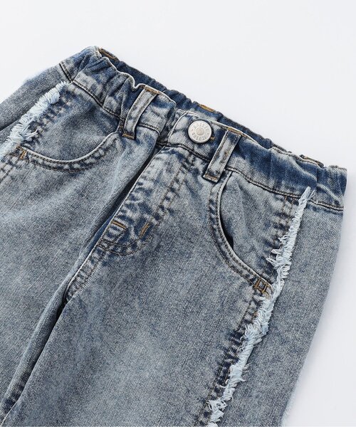 BREEZE（ブリーズ）の「【微起毛】あったかサイドフリンジ ワイドデニムパンツ_ジュニア対応（デニムパンツ・キッズ・ブラック/サックスブルー・90/120/140/100/110/130/80）」の18枚目の写真