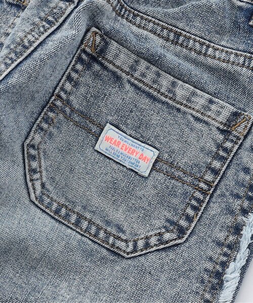 BREEZE（ブリーズ）の「【微起毛】あったかサイドフリンジ ワイドデニムパンツ_ジュニア対応（デニムパンツ・キッズ・ブラック/サックスブルー・90/120/140/100/110/130/80）」の20枚目の写真