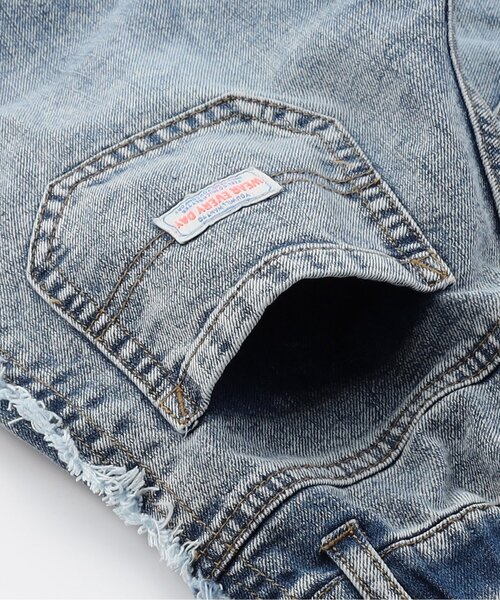 BREEZE（ブリーズ）の「【微起毛】あったかサイドフリンジ ワイドデニムパンツ_ジュニア対応（デニムパンツ・キッズ・ブラック/サックスブルー・90/120/140/100/110/130/80）」の21枚目の写真