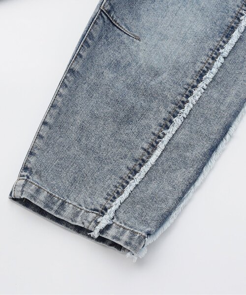 BREEZE（ブリーズ）の「【微起毛】あったかサイドフリンジ ワイドデニムパンツ_ジュニア対応（デニムパンツ・キッズ・ブラック/サックスブルー・90/120/140/100/110/130/80）」の22枚目の写真