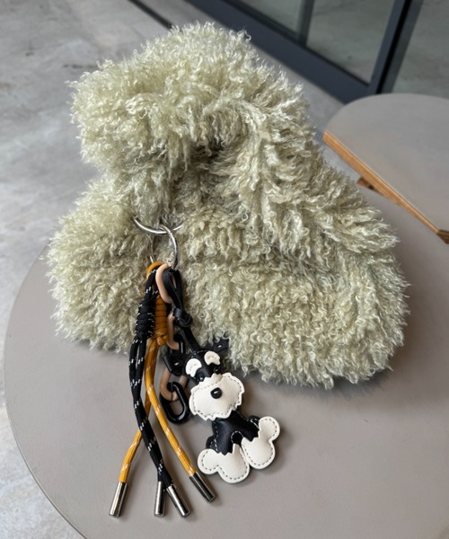 CIAOPANIC TYPY(チャオパニックティピー)の「カラビナ付きボアマルシェBAG(トートバッグ・レディース・ブラウン/パープル/ネイビー/イエロー/ミント・ONE SIZE)」の9枚目の写真