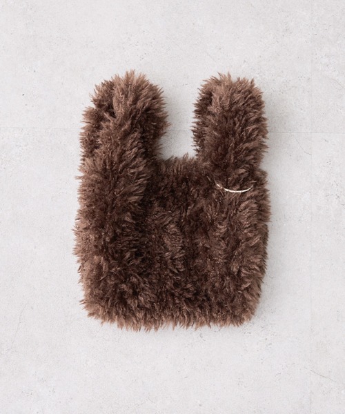 CIAOPANIC TYPY(チャオパニックティピー)の「カラビナ付きボアマルシェBAG(トートバッグ・レディース・ブラウン/パープル/ネイビー/イエロー/ミント・ONE SIZE)」の14枚目の写真