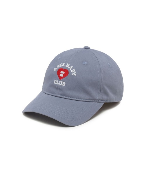 A BATHING APE(アベイシングエイプ)の「EMBROIDERY LOGO BASEBALL CAP #2(キャップ・レディース・ネイビー/ピンク/アイボリー/オリーブ/ブルー・FREE)」の4枚目の写真