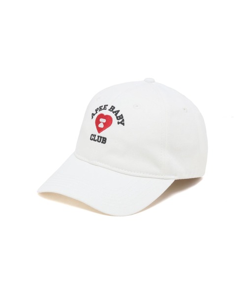 A BATHING APE(アベイシングエイプ)の「EMBROIDERY LOGO BASEBALL CAP #2(キャップ・レディース・ネイビー/ピンク/アイボリー/オリーブ/ブルー・FREE)」の1枚目の写真