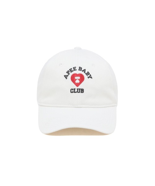 A BATHING APE(アベイシングエイプ)の「EMBROIDERY LOGO BASEBALL CAP #2(キャップ・レディース・ネイビー/ピンク/アイボリー/オリーブ/ブルー・FREE)」の6枚目の写真