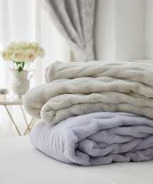 COCOPLATZ interior（ココプラッツインテリア）の「くしゅくしゅラビットファー調毛布&ブランケット│ブランケット【フルーエ/大人可愛い】（ブランケット・キッズ）」