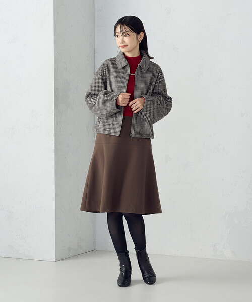 COMME CA ISM(コムサイズム)の「ステンカラー ブルゾン(ブルゾン・レディース・ブラウン系/グレー系・LARGE/MEDIUM)」の4枚目の写真