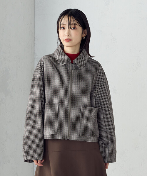 COMME CA ISM(コムサイズム)の「ステンカラー ブルゾン(ブルゾン・レディース・ブラウン系/グレー系・LARGE/MEDIUM)」の10枚目の写真