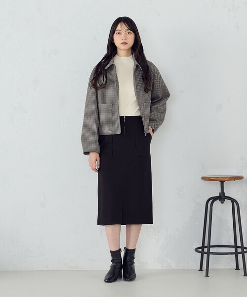 COMME CA ISM(コムサイズム)の「ステンカラー ブルゾン(ブルゾン・レディース・ブラウン系/グレー系・LARGE/MEDIUM)」の12枚目の写真