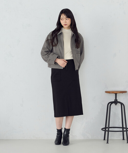 COMME CA ISM(コムサイズム)の「ステンカラー ブルゾン(ブルゾン・レディース・ブラウン系/グレー系・LARGE/MEDIUM)」の13枚目の写真