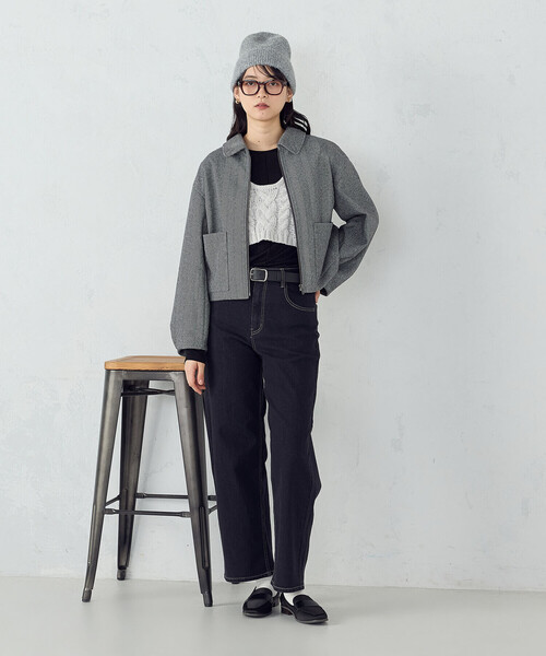 COMME CA ISM(コムサイズム)の「ステンカラー ブルゾン(ブルゾン・レディース・ブラウン系/グレー系・LARGE/MEDIUM)」の16枚目の写真