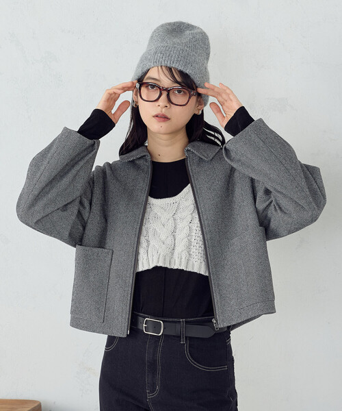 COMME CA ISM(コムサイズム)の「ステンカラー ブルゾン(ブルゾン・レディース・ブラウン系/グレー系・LARGE/MEDIUM)」の21枚目の写真