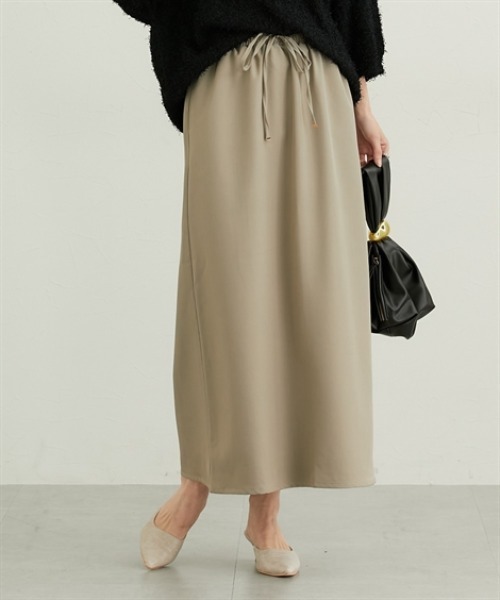 nissen（ニッセン）の「イージーフレアスカート（スカート・レディース・グレー/ブラック/ベージュ・M/L/LL）」の3枚目の写真