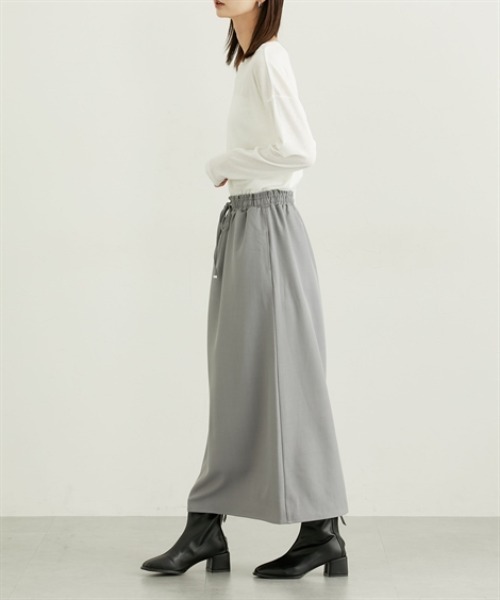 nissen（ニッセン）の「イージーフレアスカート（スカート・レディース・グレー/ブラック/ベージュ・M/L/LL）」の9枚目の写真