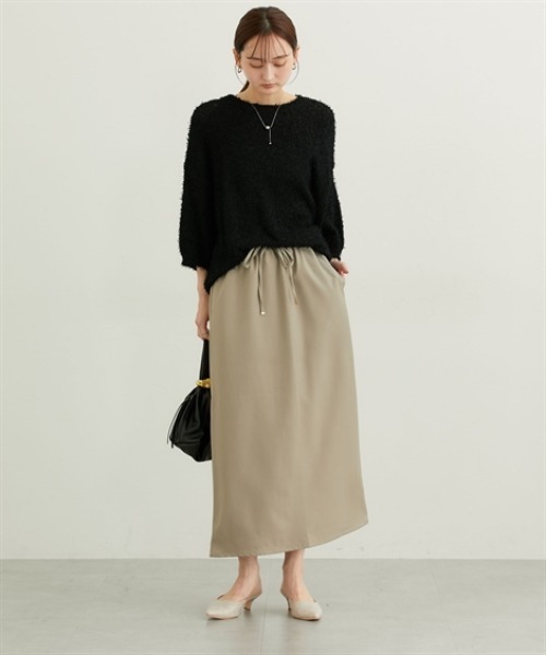 nissen（ニッセン）の「イージーフレアスカート（スカート・レディース・グレー/ブラック/ベージュ・M/L/LL）」の12枚目の写真