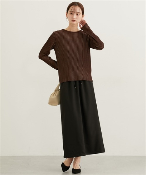 nissen（ニッセン）の「イージーフレアスカート（スカート・レディース・グレー/ブラック/ベージュ・M/L/LL）」の16枚目の写真