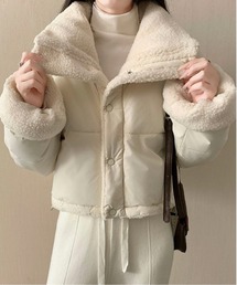 ELLIE リバーショートアウター ホワイト FRAY I.D（フレイアイディー）の「ショールカラーショートリバー