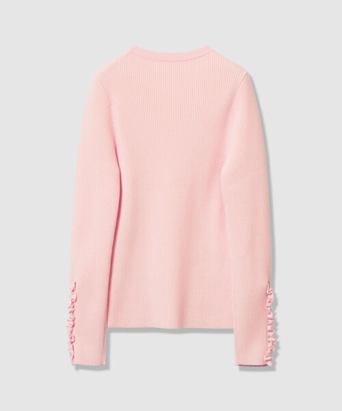 LOULOU WILLOUGHBY】フリルスリットプルオーバー（ニット/セーター