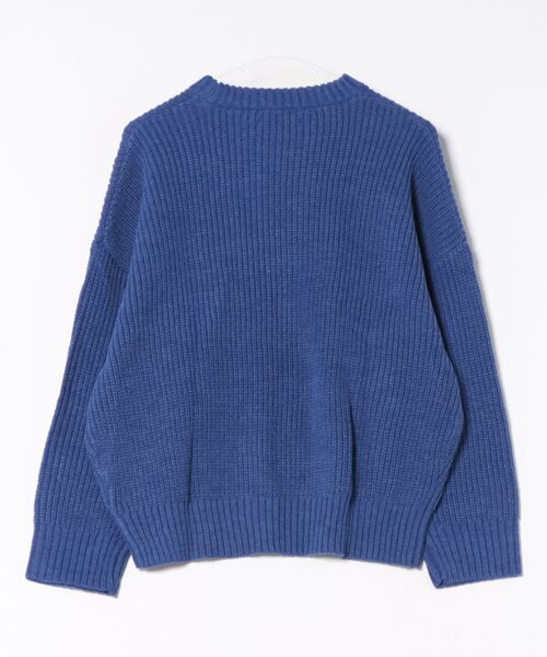 Mag.（マグ）の「【畦編みクルーネックニット】（ニット/セーター・レディース・チャコールグレー/ブルー/グレー/ベージュ/オレンジ・FREE）」の6枚目の写真