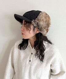 fredy emue | ファーツイードフライトキャップ(キャップ)