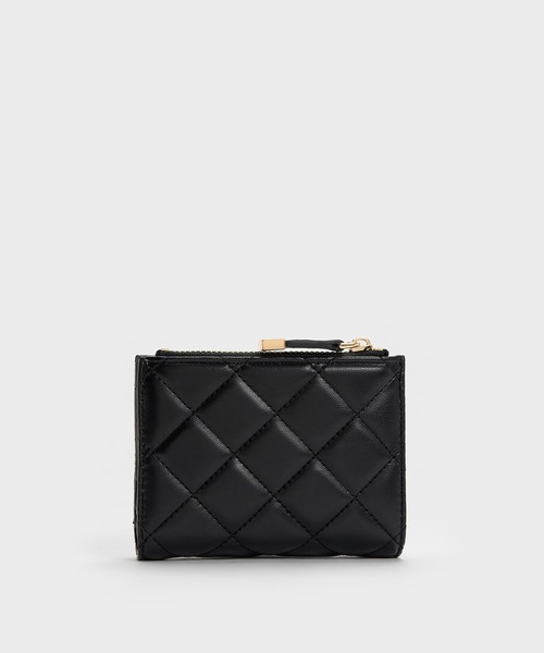 CHARLES & KEITH アルヴァ キルティング スモールウォレット Alva アルヴァ キルティングトップジップ スモールウォレット（財布
