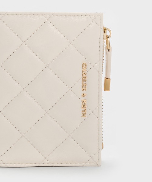 CHARLES & KEITH アルヴァ キルティング スモールウォレット Alva アルヴァ キルティングトップジップ スモールウォレット（財布