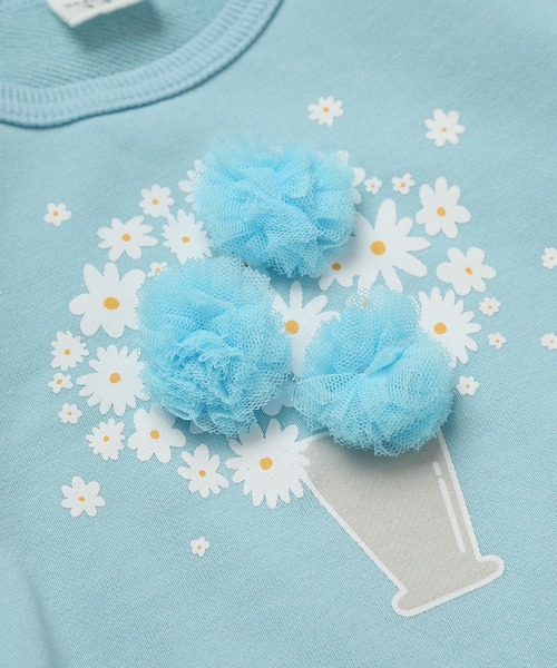 SUNDAYS SUN(サンデイズ サン)の「プリントトレーナー(おはな)(スウェット・キッズ・ピンク/サックスブルー・80/120/110/100/90/130)」の5枚目の写真