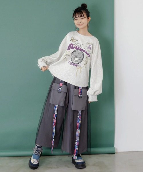 ScoLar（スカラー）の「ScoLar/スカラー　スカラー刺繍裏毛PO（スウェット・レディース・杢グレー/ブラック・FREE）」の11枚目の写真