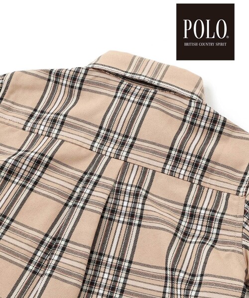 SLAP SLIP（スラップスリップ）の「【POLO BCS(ポロ・ビーシーエス)×SLAP SLIPコラボ】【お揃い】刺しゅう入り胸ポケットチェックシャツ(80~130cm)（シャツ/ブラウス・キッズ・ベージュ系その他/ブルー系その他2・80ｃｍ/90cm/120cm/100cm/130cm/110cm）」の14枚目の写真