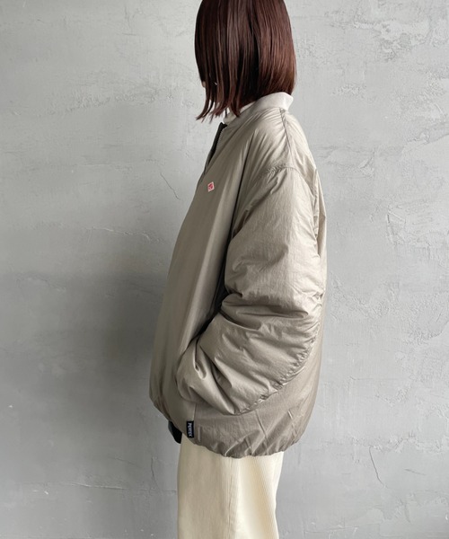 DANTON（ダントン）の「[DANTON/ダントン] ワンポイントロゴ ナイロンボンバージャケット（ブルゾン・レディース・ブラック/グレイッシュベージュ・M/S）」の6枚目の写真