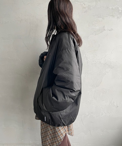 DANTON/ダントン] ワンポイントロゴ ナイロンボンバージャケット