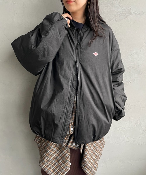 DANTON/ダントン] ワンポイントロゴ ナイロンボンバージャケット