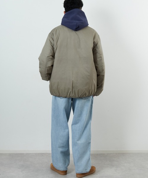 DANTON/ダントン] ワンポイントロゴ ナイロンボンバージャケット