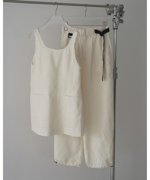 anuke（アンヌーク）の「Jacquard Square Tunic（タンクトップ・レディース・アイボリー/ネイビー・FREE）」の13枚目の写真