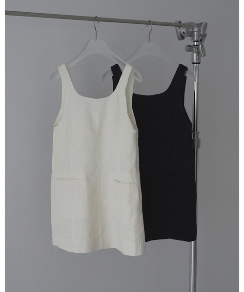 anuke（アンヌーク）の「Jacquard Square Tunic（タンクトップ・レディース・アイボリー/ネイビー・FREE）」の19枚目の写真